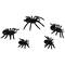 Spiders Halloween Clip-on Decorations - 9.5" - Set of 5